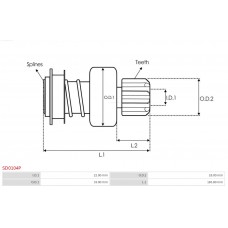 SD0128 Бендикс-стартер за OE BOSCH  за тежкотоварни превозни средства