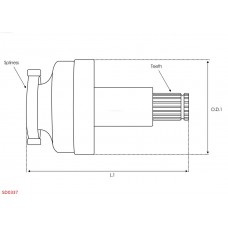 SD0469P Бендикс-стартер за OE BOSCH  за тежкотоварни превозни средства