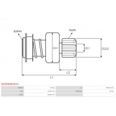 SD0504P Бендикс-стартер за OE BOSCH  за тежкотоварни превозни средства