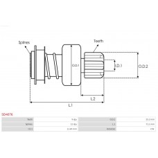SD5122(MITSUBISHI) Бендикс-стартер за OE MITSUBISHI  за тежкотоварни превозни средства